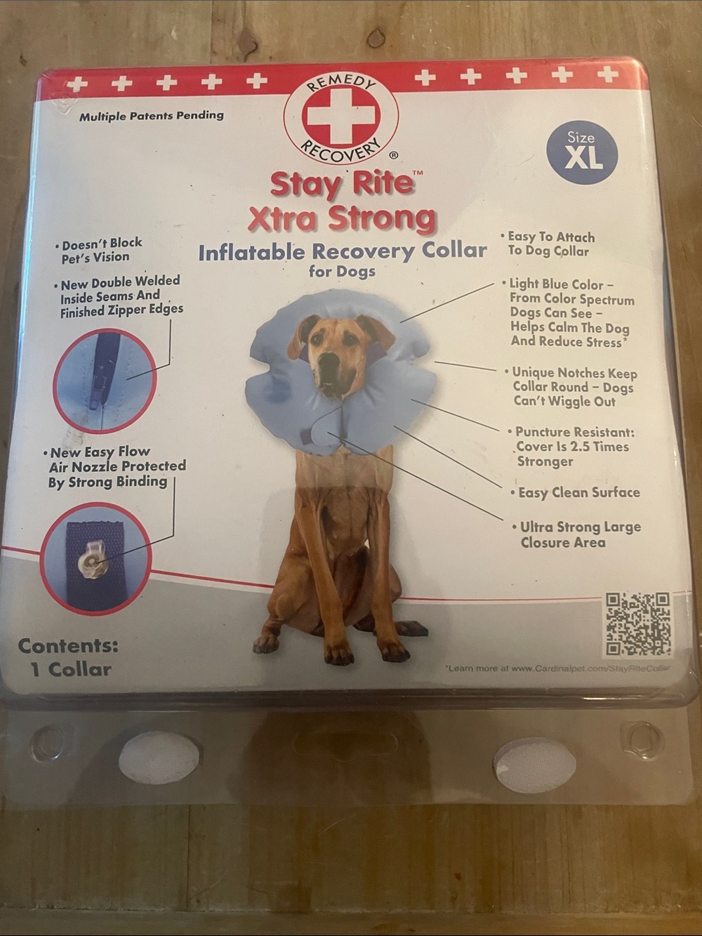 Xtra Strong Inflatable Recovery Collar for Dogs - Light Blue (XL)